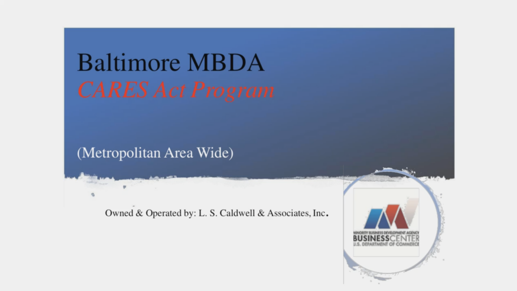 Baltimore MBDA CARES Act Presents: "Managing Employees Effectively During COVID-19"